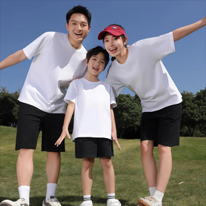 水柔棉莫代尔纯色休闲风T恤亲子款