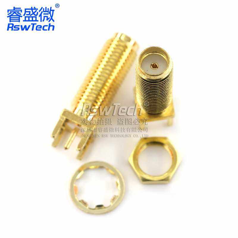 SMA-KE射频连接器  正脚外螺内孔接头 立式加长款焊接RF天线座子,淘宝优惠券,粉丝福利购,淘宝优惠卷