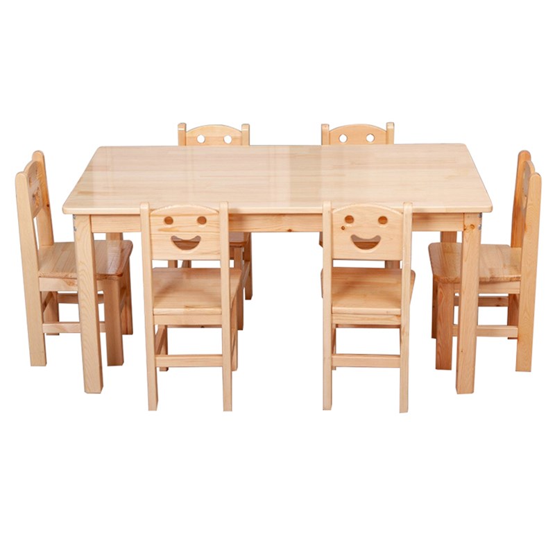 Kindergarten writing table special solid wood children's table and chair table learning desk handmade reading oak
