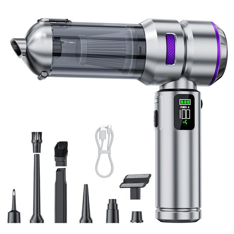 车载大吸力吸尘器无线电量显示便携无刷电机家用手持除尘器吹尘机 - 图3