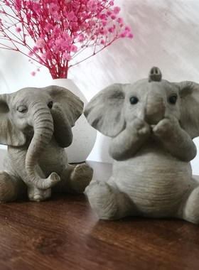 三不象说看听树脂家居装饰品摆件客厅卧室房间可爱有趣