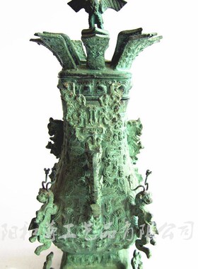 仿古莲业方壶礼品家典摆件装饰开鹤庆居铜鼎