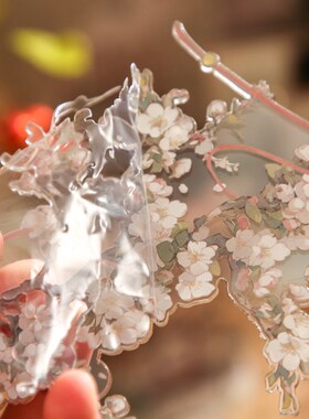 携花问君新中式古风亚克力立牌摆件桌面装饰古风送礼装饰家居装饰