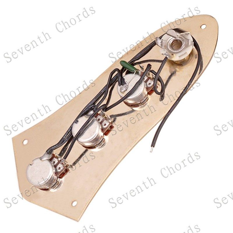 JB款等电贝司用控制板 电路系统套装 铁板金属板 带电位器插口 金,淘宝优惠券,粉丝福利购,淘宝优惠卷