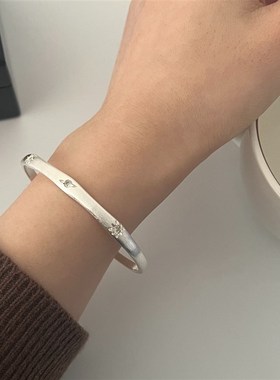 韩版拉丝星球星芒手镯时尚幸运手环简约百搭星球气质潮清冷系手镯