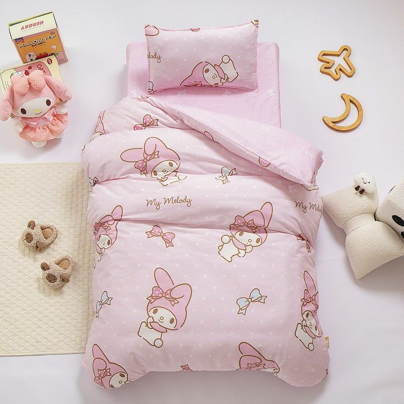 库洛米幼儿园被子三件套全棉被褥六件套宝宝午睡婴入园儿童床品,淘宝优惠券,粉丝福利购,淘宝优惠卷