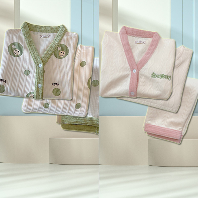 孕妇睡衣秋冬加厚夹棉三件套空气棉月子服春秋产後哺乳衣产妇哺乳,淘宝优惠券,粉丝福利购,淘宝优惠卷