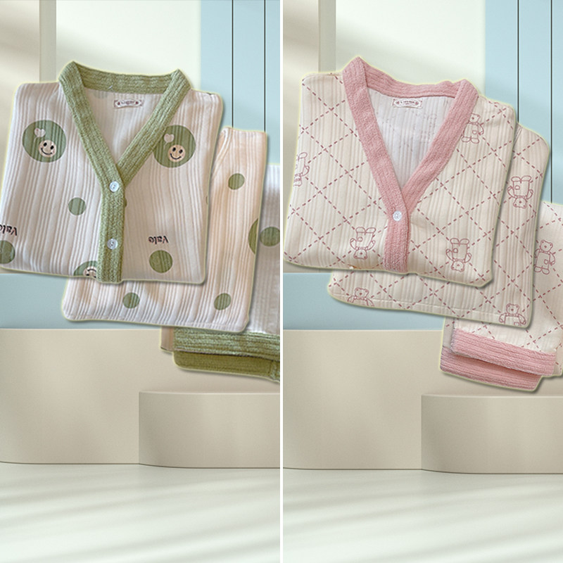 孕妇睡衣秋冬加厚夹棉三件套空气棉月子服春秋产後哺乳衣产妇哺乳,淘宝优惠券,粉丝福利购,淘宝优惠卷