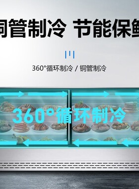 蚂蚁阶梯冰台展示柜商用台式冷藏柜桌面炸串烧烤卤菜摆摊冷藏柜