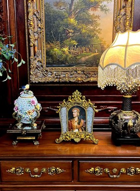 极繁手工 高端法式别墅精致奢华桌面摆件美式复古欧式中古装饰品