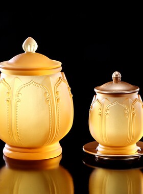 琉璃用品大全佛前供灯花供盘圣花瓶套装摆件