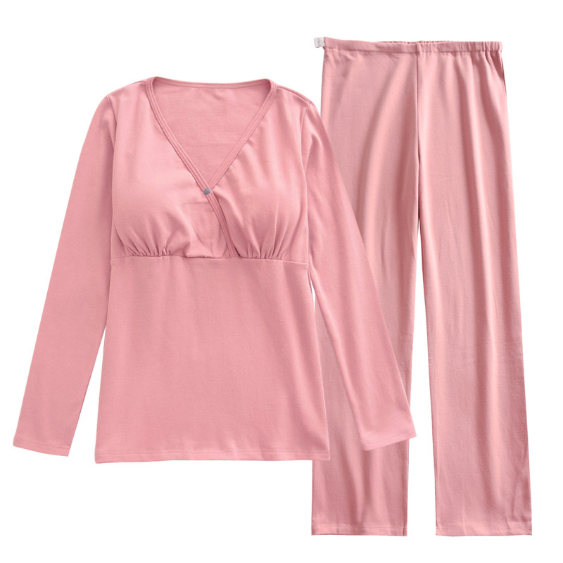 孕妇月子服可调节纯棉带胸垫家居服哺乳长袖睡衣产前产后长裤套装,淘宝优惠券,粉丝福利购,淘宝优惠卷