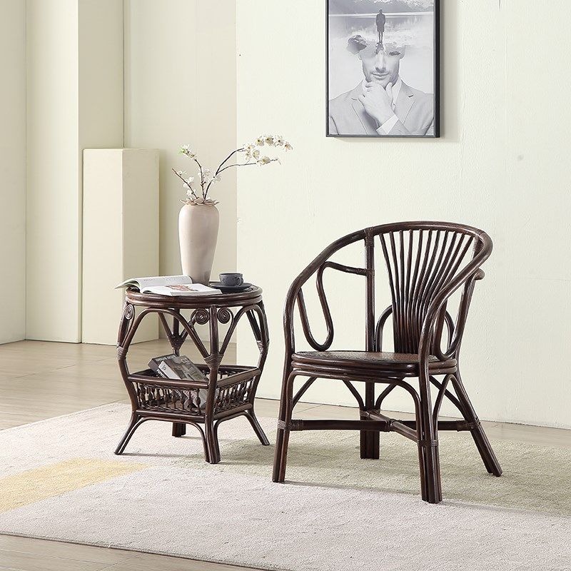 藤椅休闲椅真藤茶桌三件套家用藤编单人沙发靠背阳台椅天然藤庭院,淘宝优惠券,粉丝福利购,淘宝优惠卷
