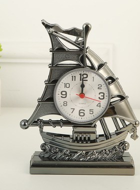 创意小学生儿童专用小闹钟可爱卡通床头摆件男孩迷你闹铃一帆风顺