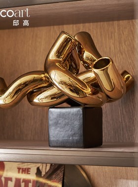 邸高家居现样板间音乐主题复古留声机黑胶唱片机摆件装饰品