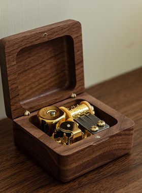 木质音乐盒八音盒男女朋友儿童生日礼物复古定制天空之城创意礼品