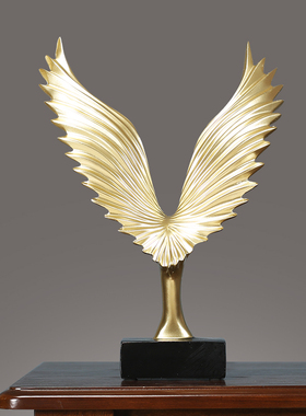 抽象翅膀摆件客厅展翅高飞艺术装饰品书房桌面摆设