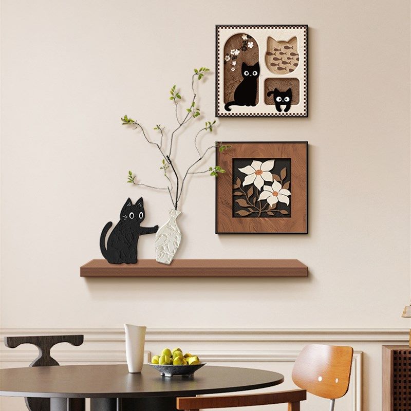 法式覆古客厅装饰画趣味猫小生境艺术组合画古色古香沙发背景,淘宝优惠券,粉丝福利购,淘宝优惠卷