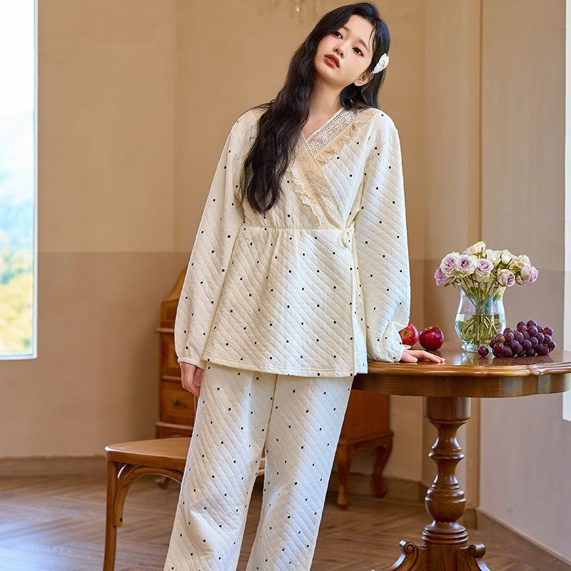 月子服秋冬纯棉产后空气棉哺乳家居服10月份11春秋孕妇睡衣套装,淘宝优惠券,粉丝福利购,淘宝优惠卷