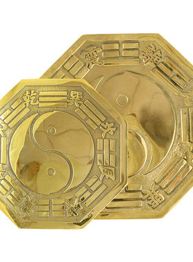 正堂 黄铜凸面镜挂件 客厅玄关家用挂阳台窗挂门口