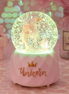 球八音盒自动飘雪 圣诞节礼物女生儿童女孩