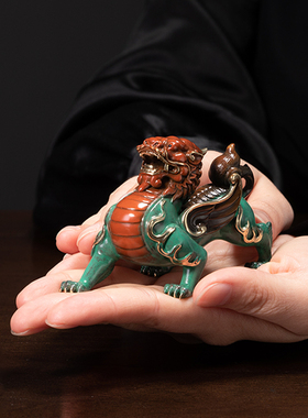 朱炳仁铜威武貔貅客厅装饰装饰品家居装饰创意貔貅办公桌摆件