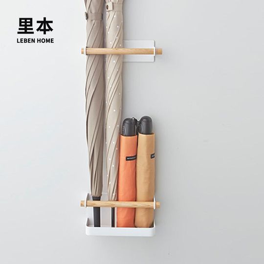 Регулируемая подставка для зонтов Riben, бытовая маленькая железная полка для хранения в японском стиле, дверца за входом, простая магнитная настенная подвеска