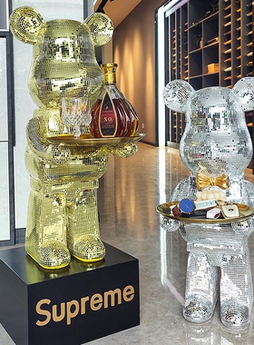 暴力熊大型落地摆件客旁电视柜沙发厅收盘托纳装饰乔迁新居礼品