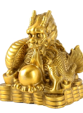 纯兔十二生肖摆铜桌面属鼠牛虎件龙蛇马羊猴鸡狗猪家居中式装饰品