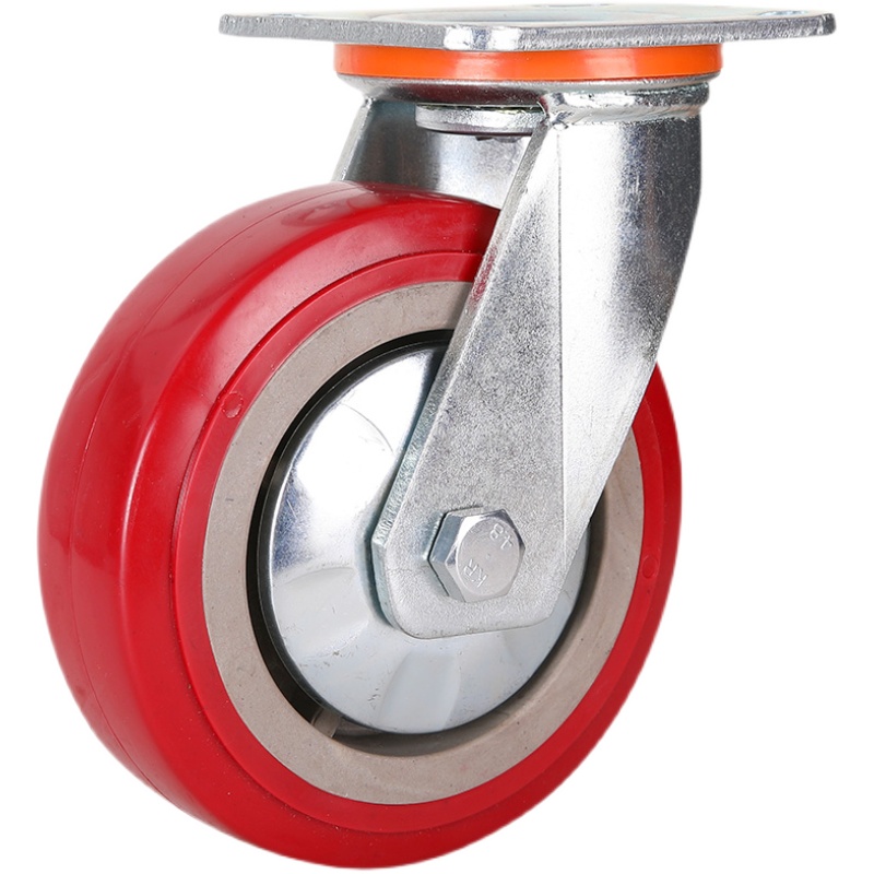 重型脚轮4寸5寸6寸8寸聚氨酯万向轮工业手推车耐磨载重轱辘轮子 - 图3