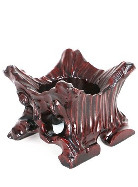 实木不规则槽放底座挖槽石头凹槽免挖鹅卵带槽万能摆件奇石山石托