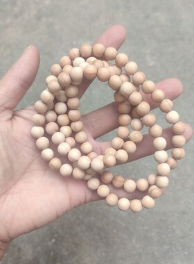 桃木手串手链108颗男款女款情侣款佛珠念珠手持原木无漆桃木珠子