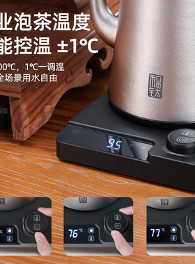 纯钛智能手冲壶电热水壶2026年新款烧水壶咖啡泡茶专用0涂层钛壶