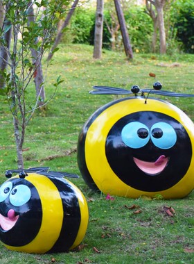 幼儿园景观雕塑园林瓢虫装饰花园小品可爱仿虫玻璃钢户外摆件