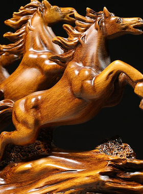 聚善缘八骏雄风马办公室桌面摆件工艺厅电视柜老板办公桌收银台公