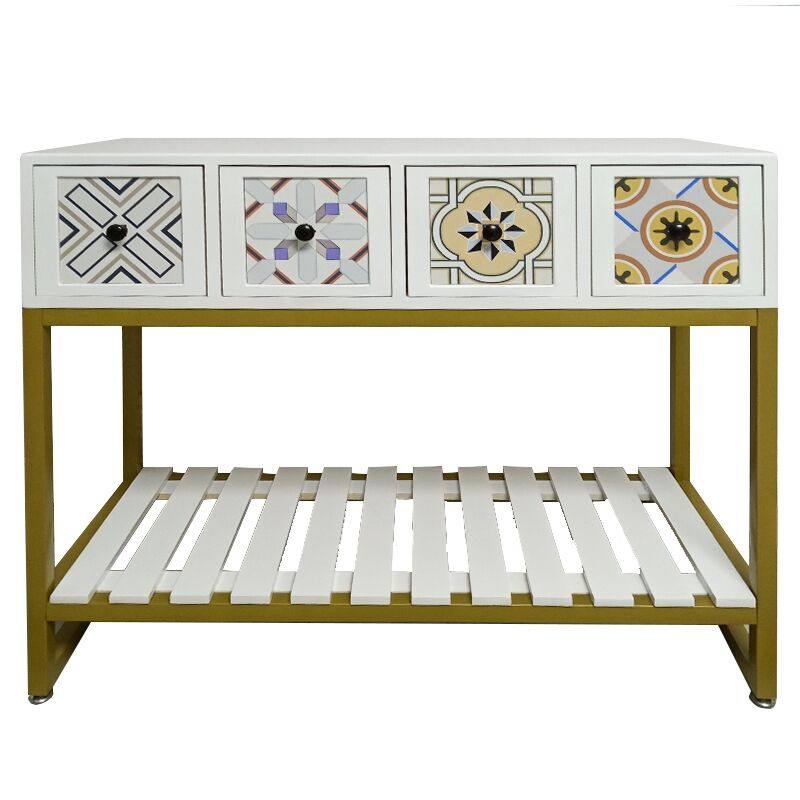 客厅收纳柜子抽屉式储物柜铁艺斗柜家具彩绘斗柜玄关装饰,淘宝优惠券,粉丝福利购,淘宝优惠卷