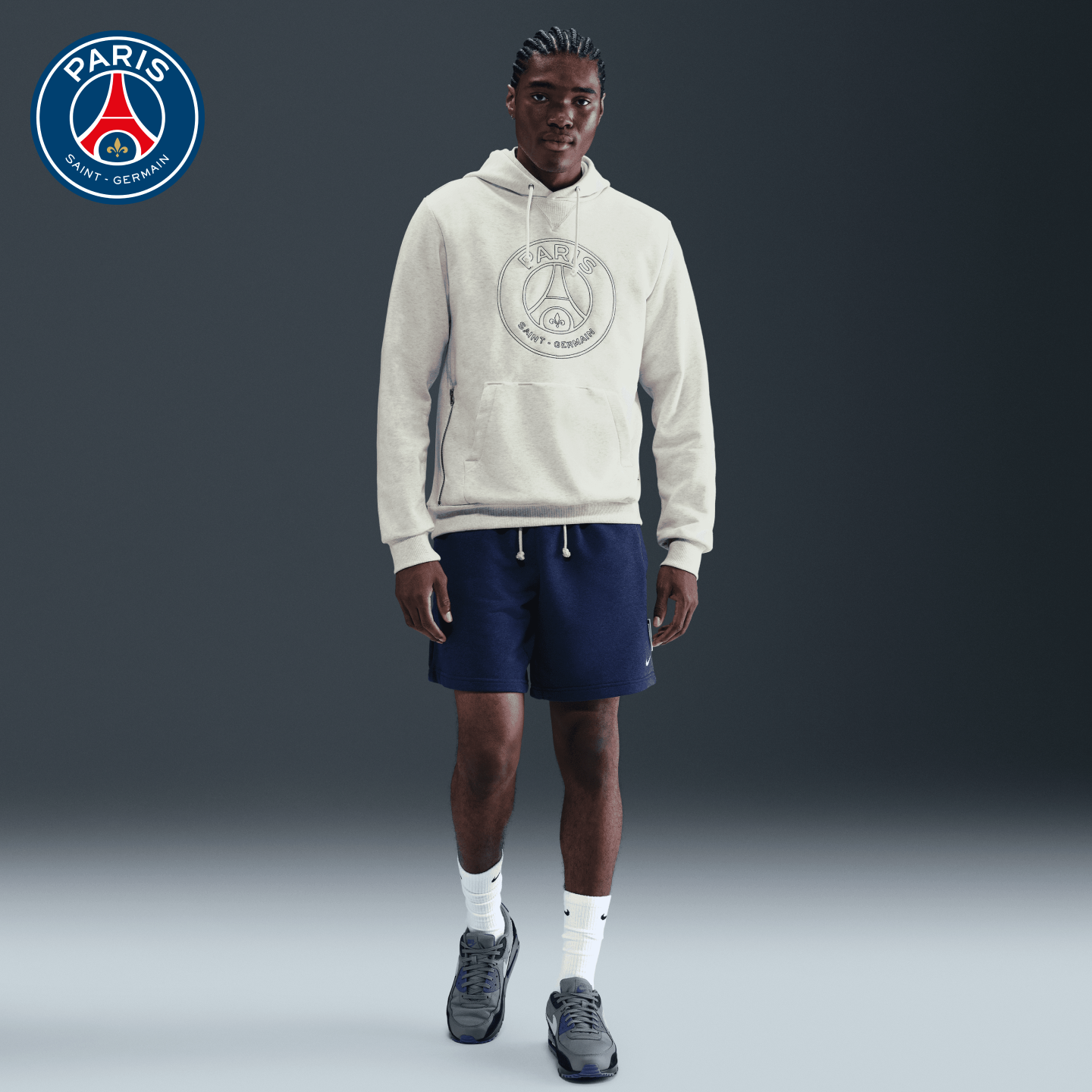 巴黎圣日耳曼男子25秋季新品连帽卫衣
