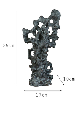 新中式假山太湖石摆件陶瓷工艺品样板房客厅玄关会客厅软装装饰品