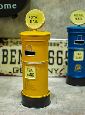 铁艺复古小黄车客厅办公家居时尚摆件拍摄道具