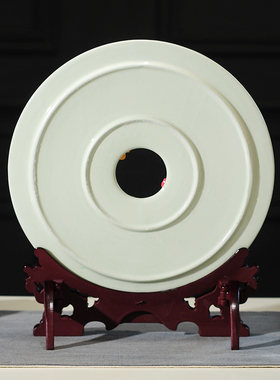 平安扣摆件玉瓷新中式家居客厅玄关电视柜装饰品招财乔迁礼物