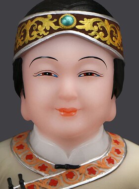 碑王像汉白玉东北堂口帅大碑王悲王一对家用桌面摆放