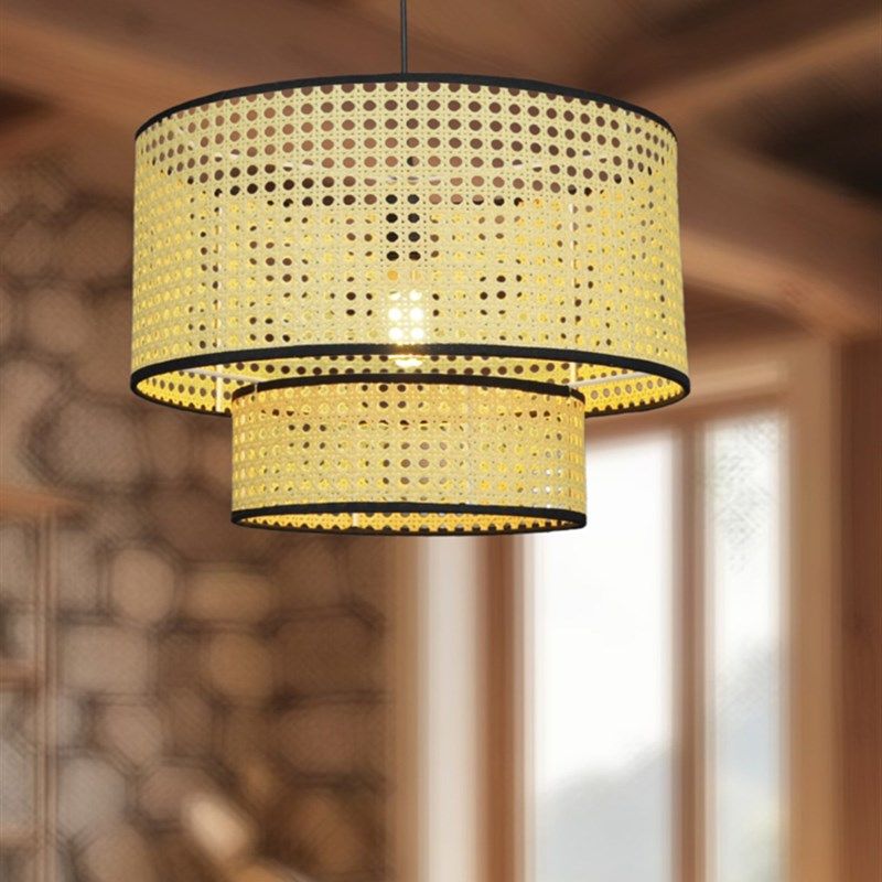 中式藤编吊灯藤艺餐饮间民宿客厅卧室覆古茶室麻绳日式餐厅吊灯,淘宝优惠券,粉丝福利购,淘宝优惠卷