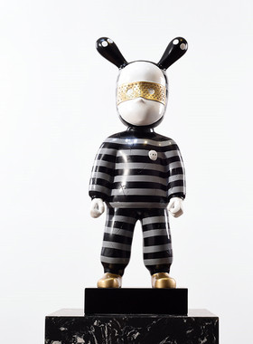 轻奢人物雕塑摆件样板房售楼处玄关客厅儿童房家居落地装饰品