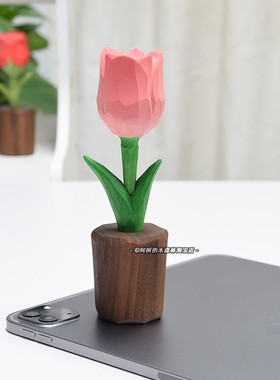 2023新款酒柜木雕玫瑰花电视机柜摆件情侣一对电视墙两侧装饰品女