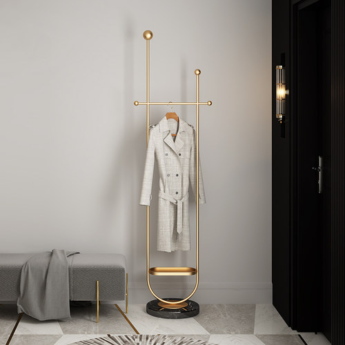 意式轻奢衣架落地卧室简易架子客厅门口家用挂衣架玄关衣帽架 - 图1