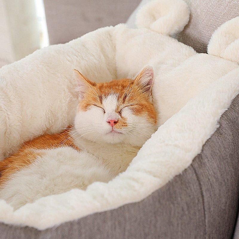 猫窝四季通用可爱创意网红兔耳朵猫咪房子宠物窝冬季保暖猫床垫子,淘宝优惠券,粉丝福利购,淘宝优惠卷