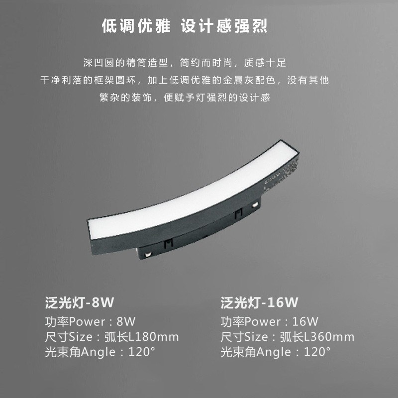 圆形磁吸轨道灯弧形环形明暗装嵌入式无主灯客厅家用线条灯洲艺 - 图0