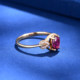 18k gold custom rubellite natural colored gemstone ring