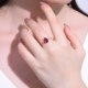Natural colored ruby red tourmaline diamond ring