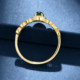 Private jewelry 18K gold emerald diamond ring customization